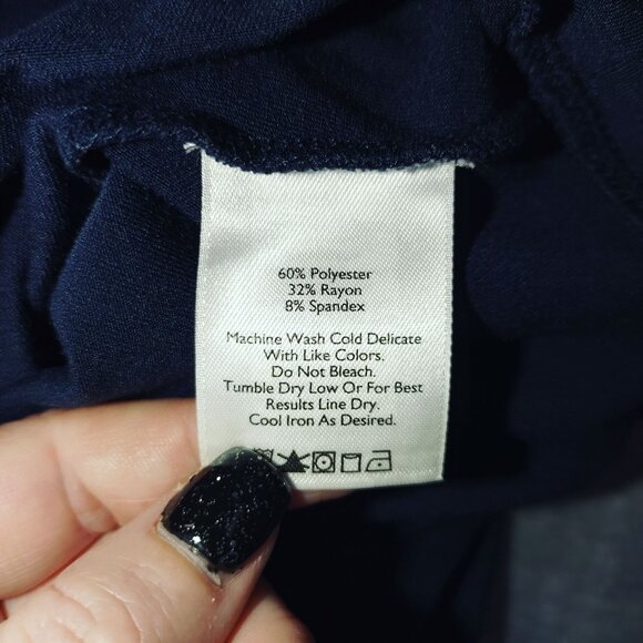 Eddie Bauer Womens M Navy Pull On Stretch Skirt Casual Travel Everyday - Picture 3 of 8